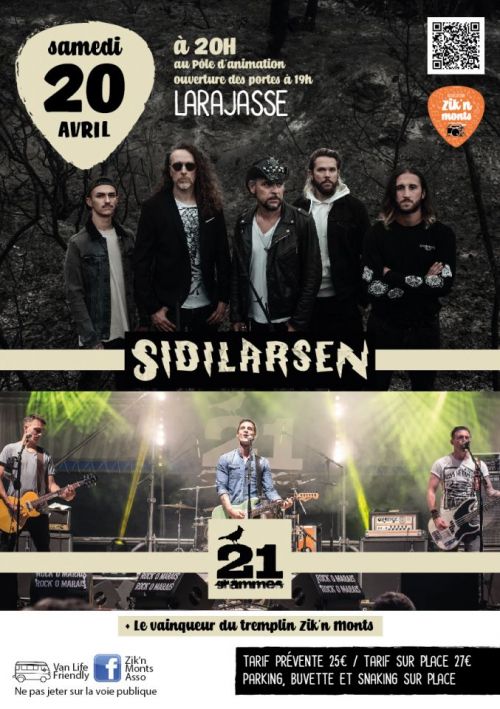 Concert rock avec Sidilarsen + 21 Grammes