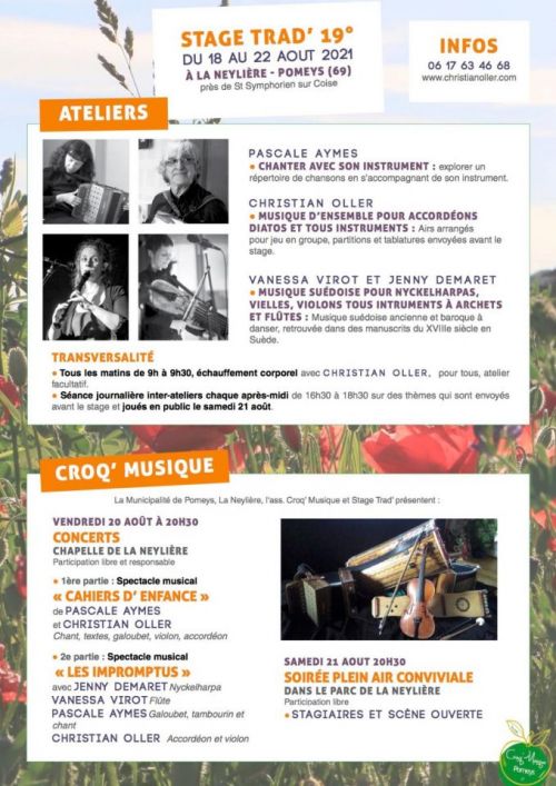 Ateliers & concerts Stage trad' 19°